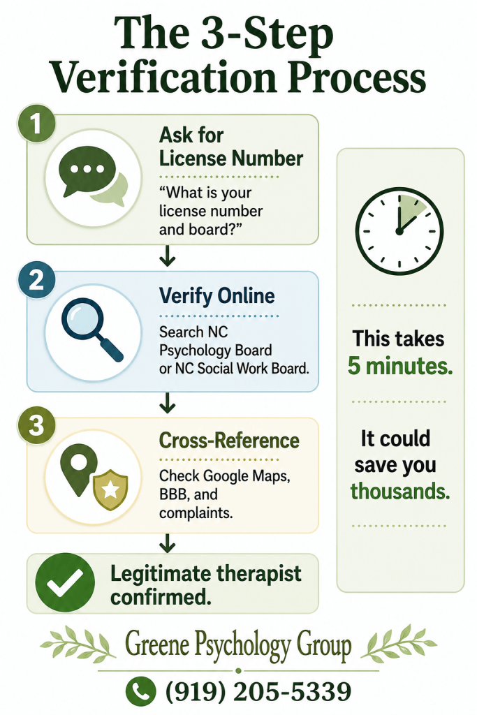 avoid mental health scams in Raleigh NC